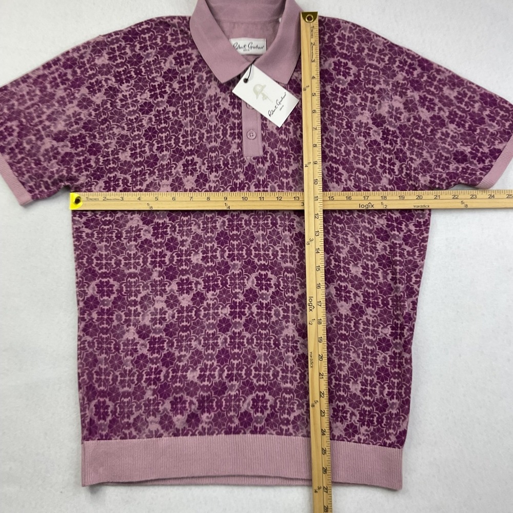 Robert Graham Vesey Knit Polo Sweater Shirt Classic Fit Short Sleeve Men's M NWT - Picture 5 of 6